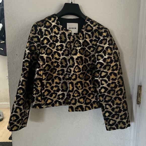 Boden Jacquard Leopard Jacket Size 2 NWT SOLD OUT $199 - Picture 4 of 8